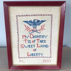 Vintage American Cross Stitch dated 1955